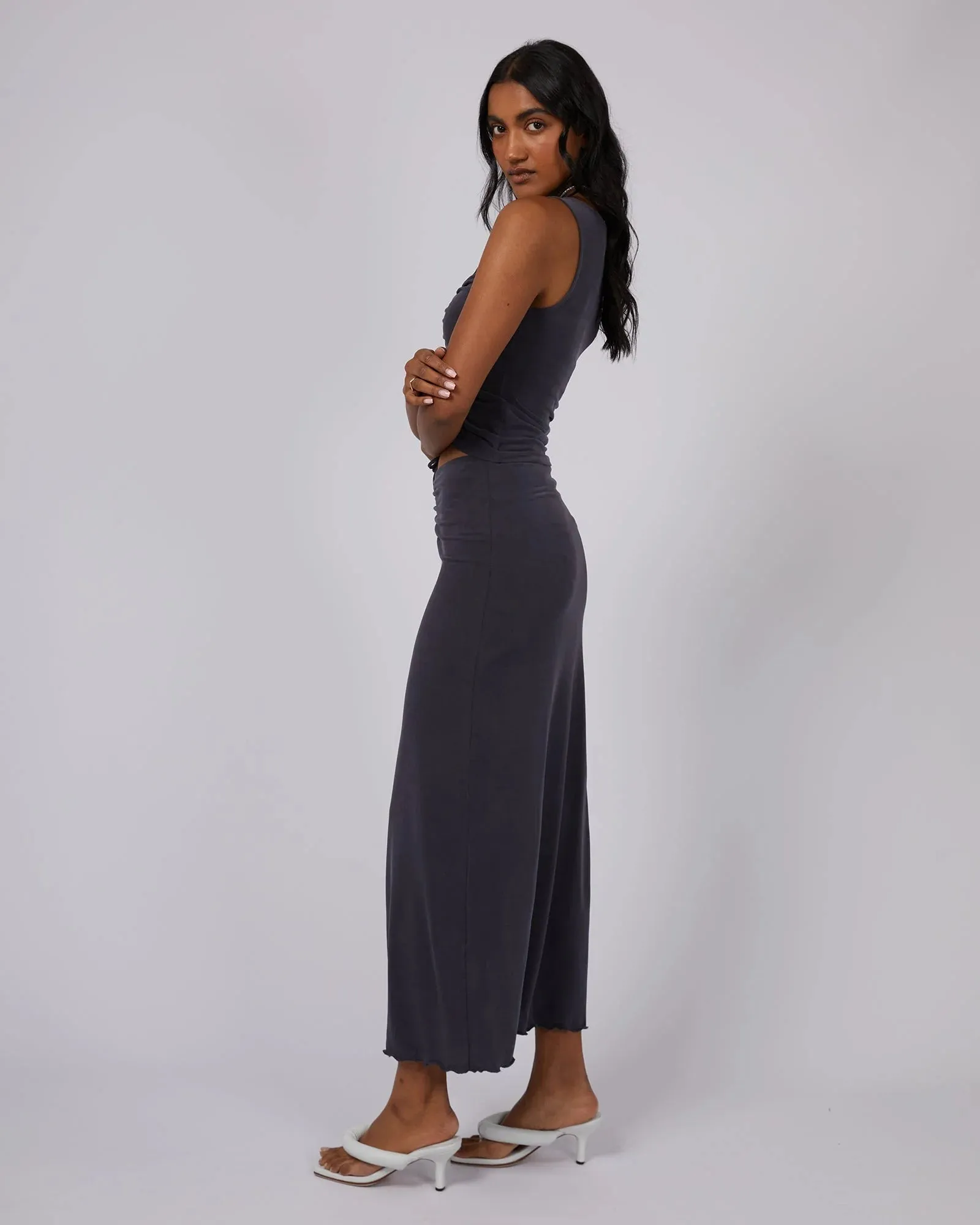 Jorge Luxe Maxi Skirt - Steel