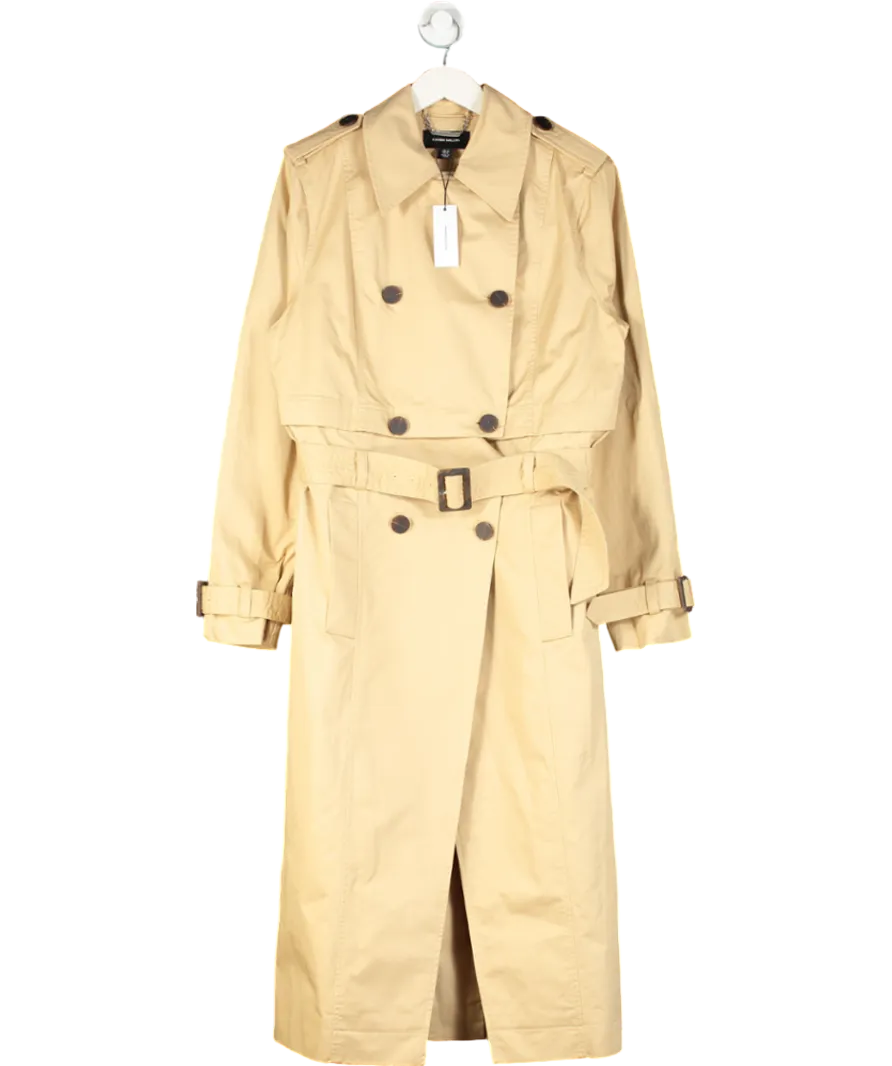 Karen Millen Beige Tailored Cotton Multiway Trench Coat UK 12