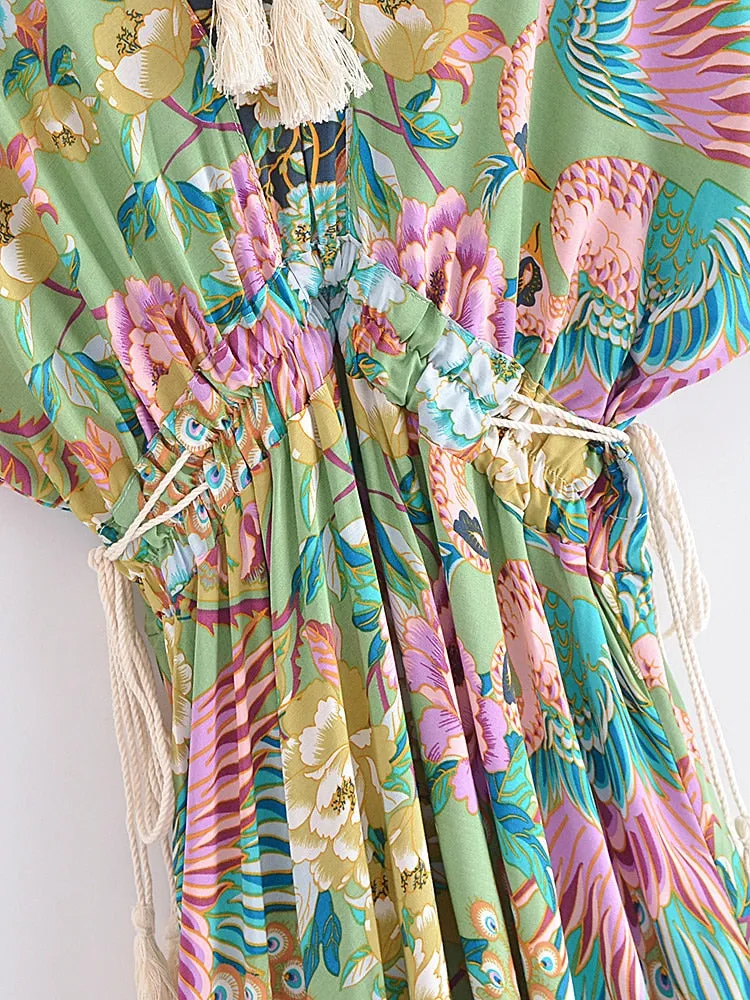 Lamona Bohemian Floral Prints Maxi Dress -  4 Colors