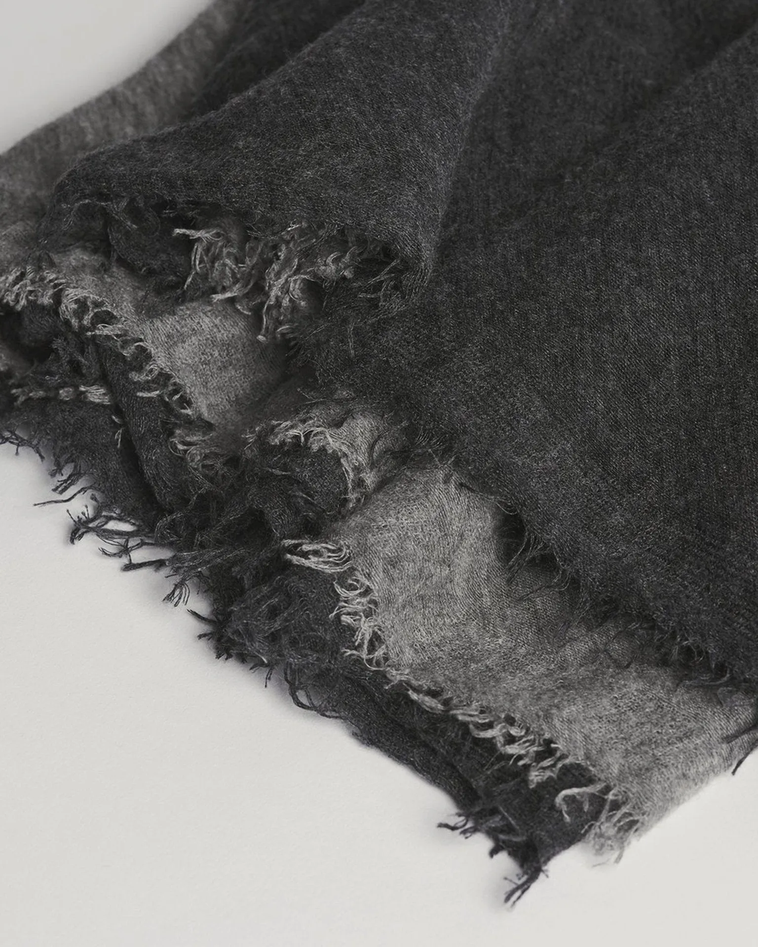 Love Duo Cashmere Scarf in Heather Grey & Charcoal