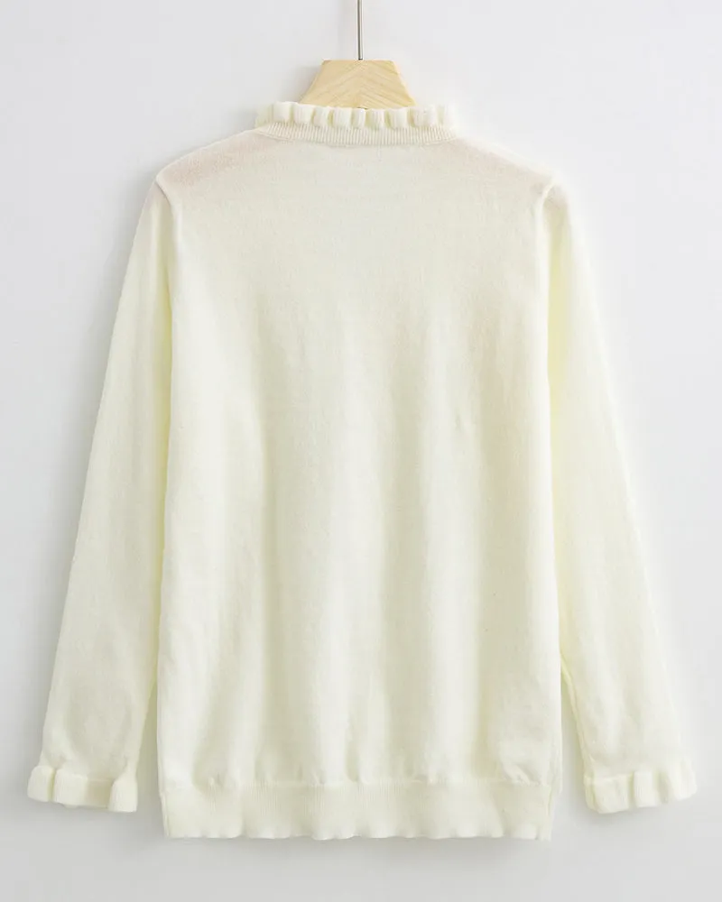 Marliès Paris Sweater | Eleganter Pullover mit einer Knopfleiste für Damen
