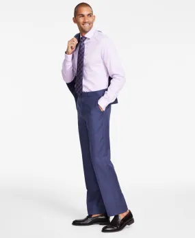 Michael Kors Mens Regular fit Dress Pants 40 / 32 Blue Solid Stretch