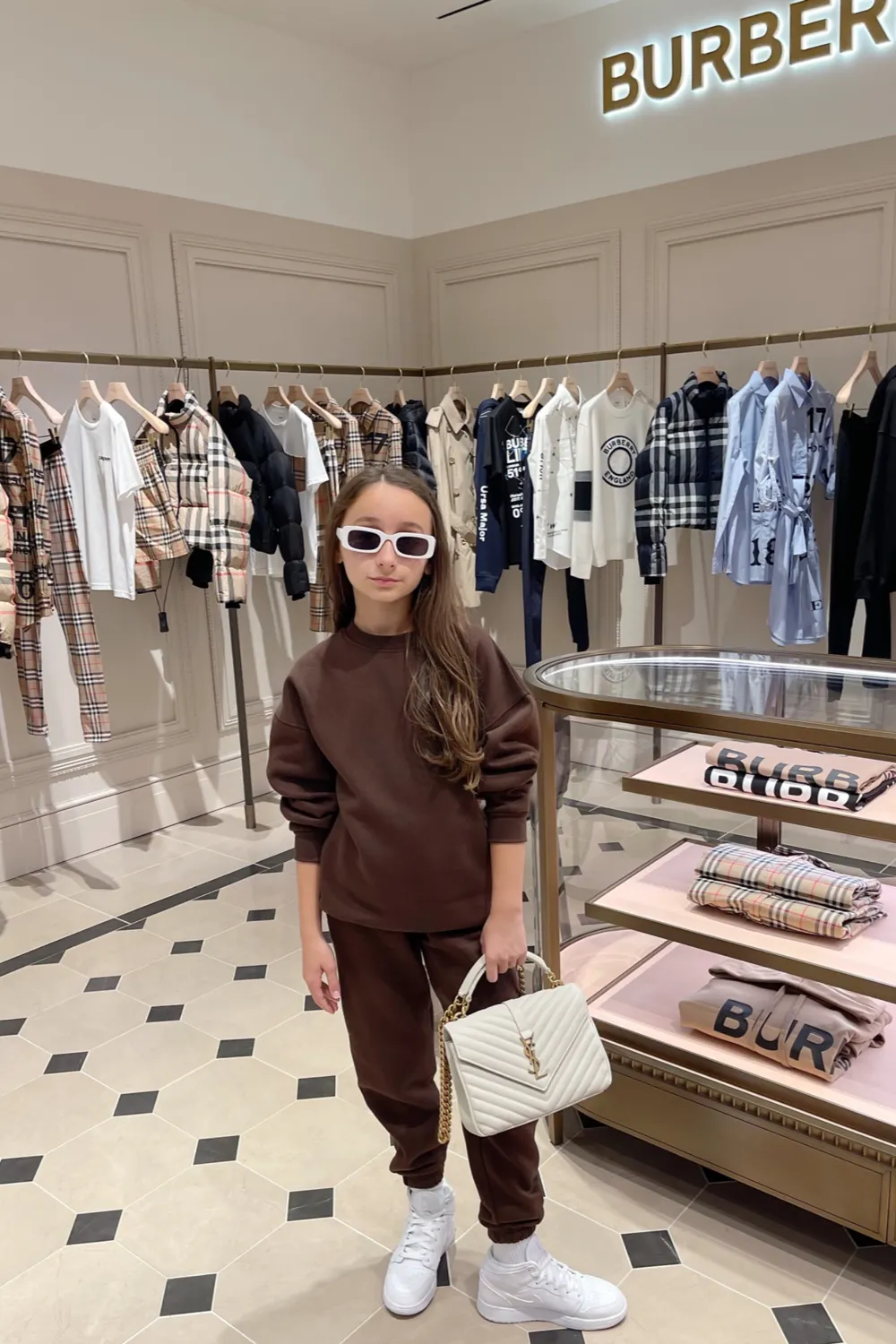 Mini Glamify brown sweater essential loungewear set
