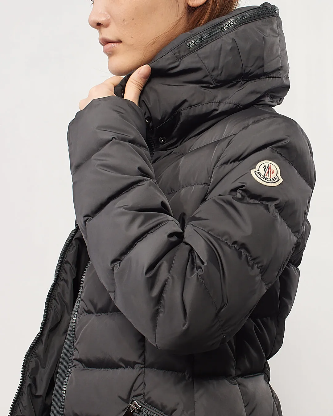 Moncler Grey Down Flamette Coat - XS