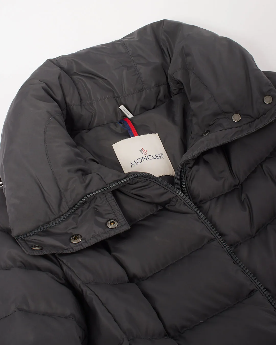 Moncler Grey Down Flamette Coat - XS