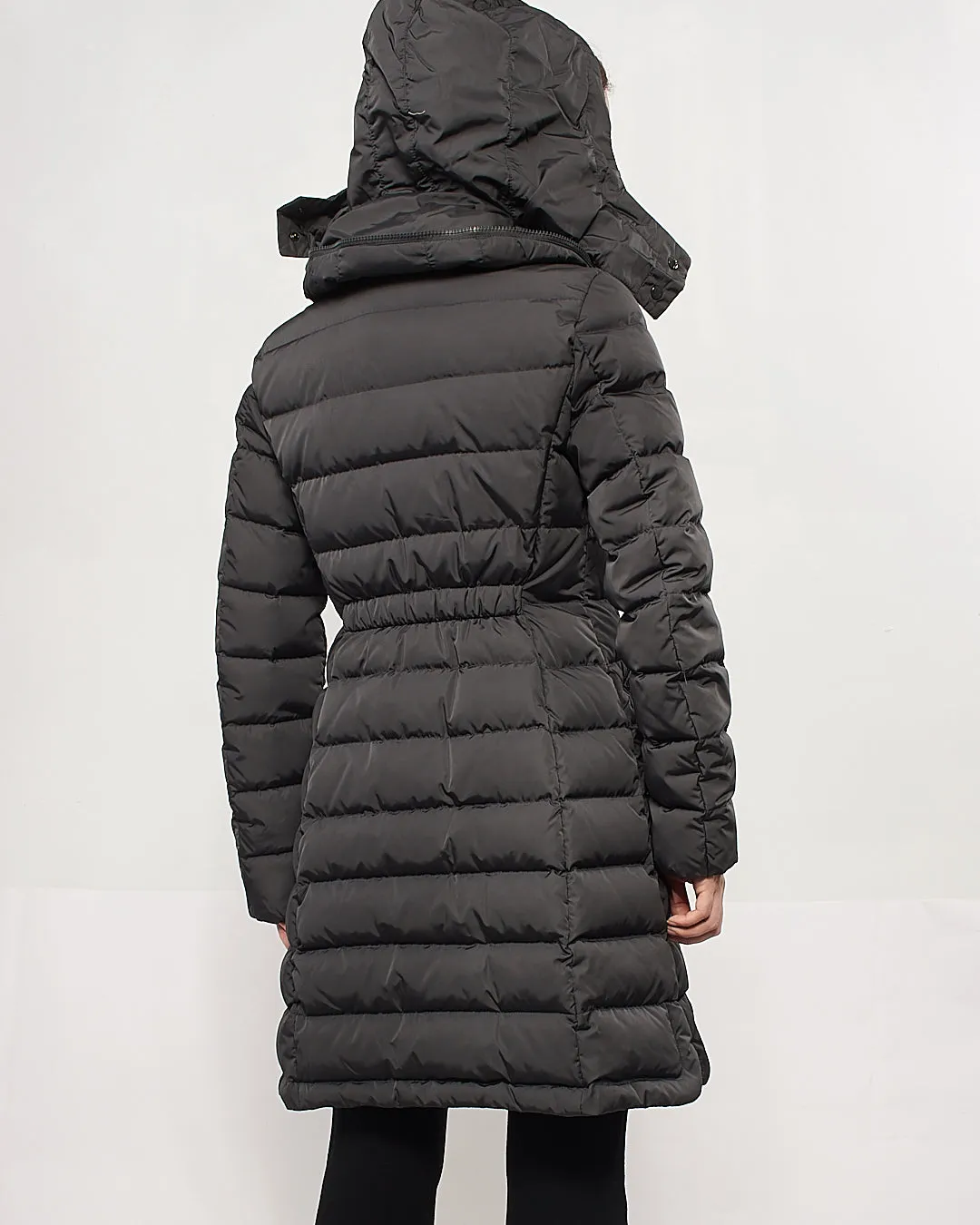 Moncler Grey Down Flamette Coat - XS