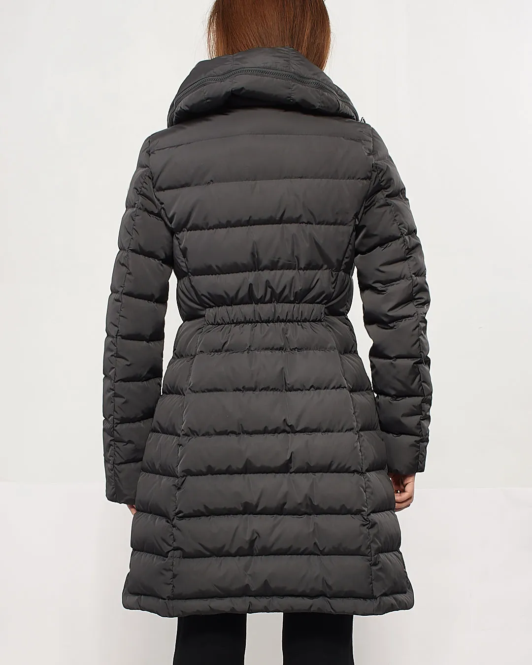 Moncler Grey Down Flamette Coat - XS