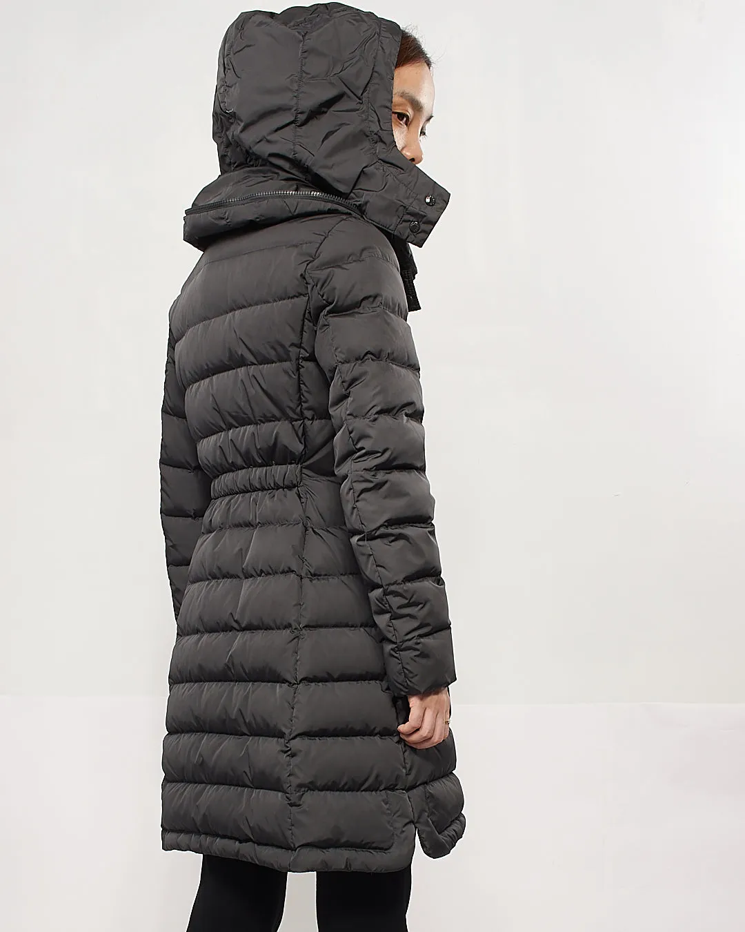 Moncler Grey Down Flamette Coat - XS
