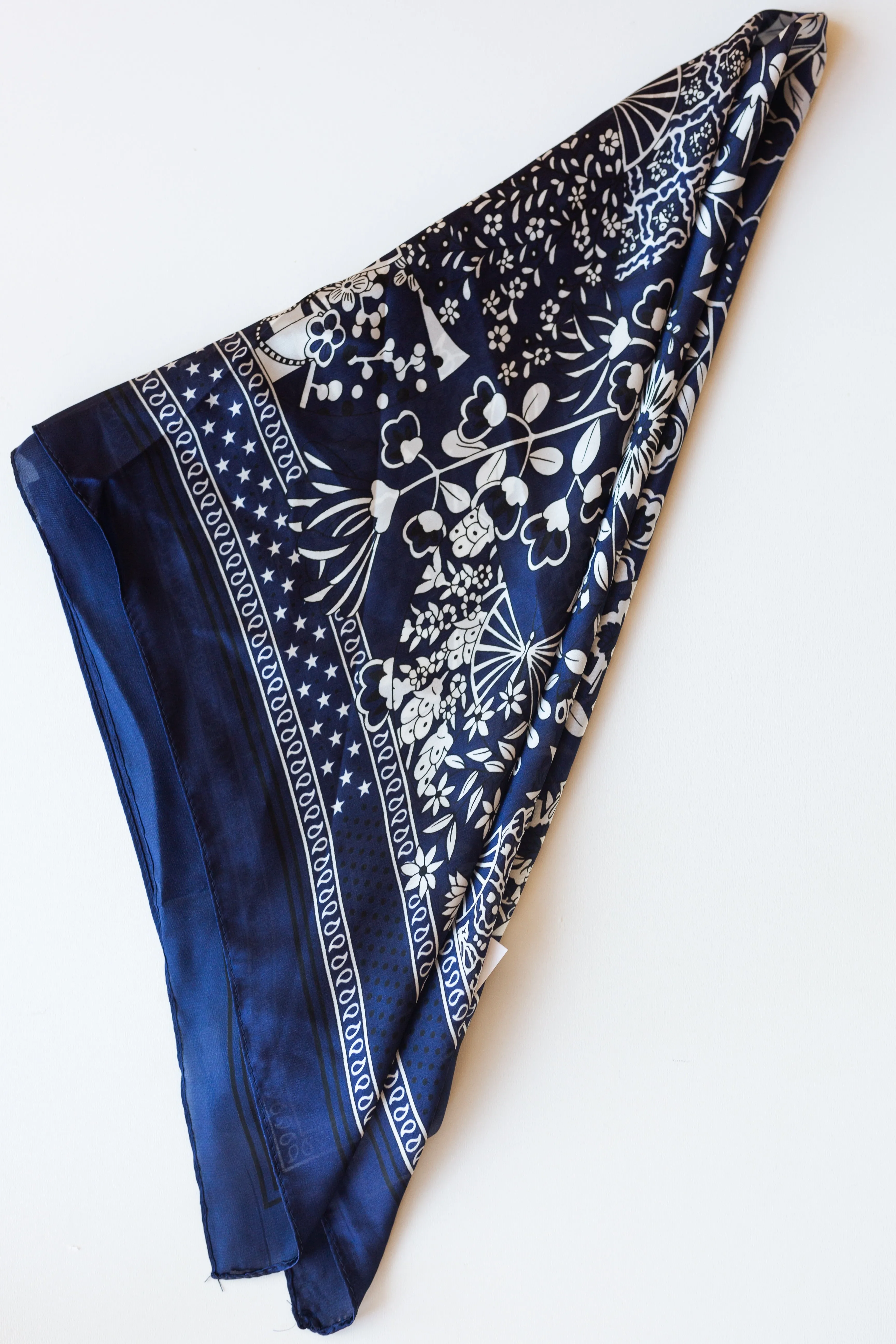 navy garden scarf