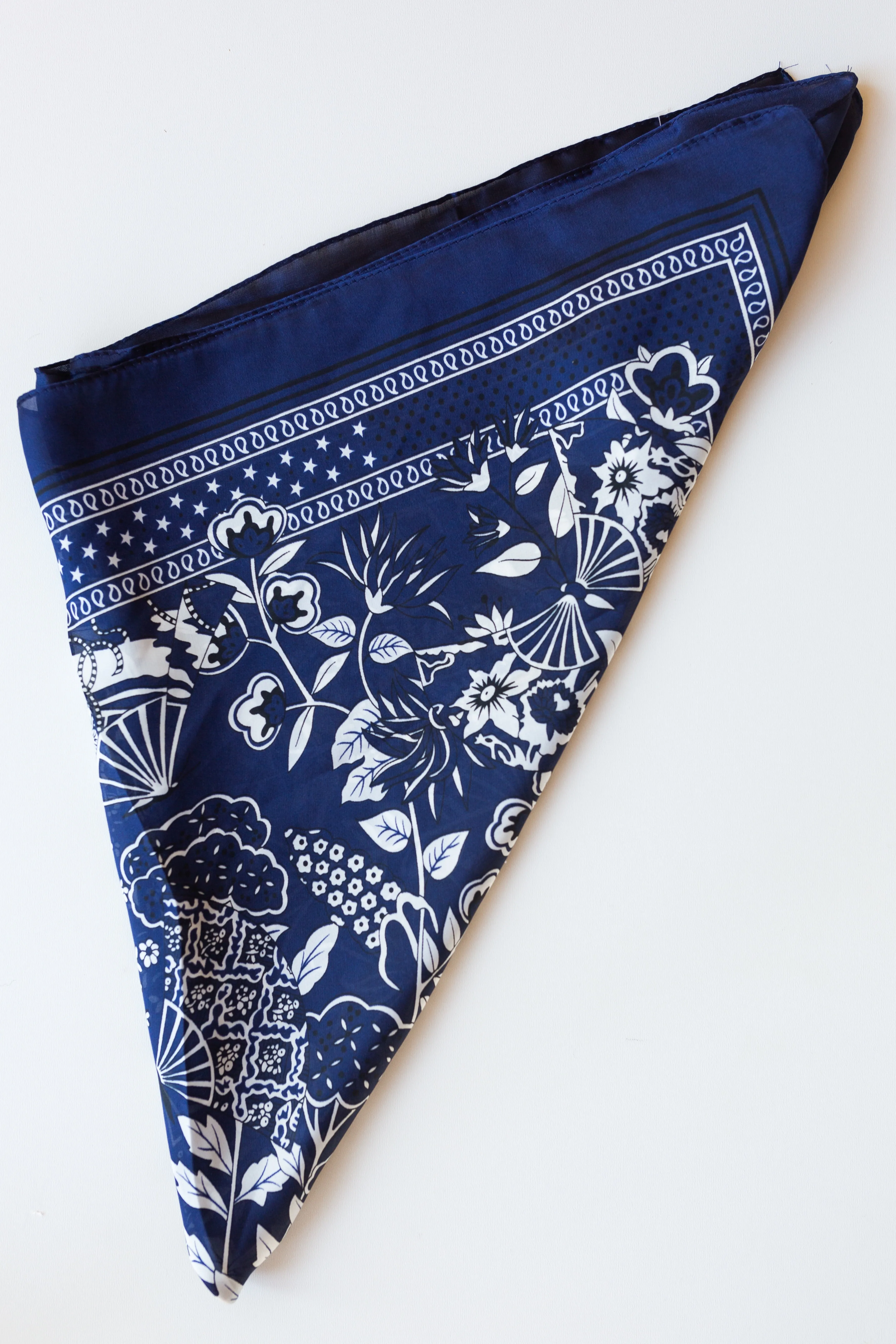navy garden scarf