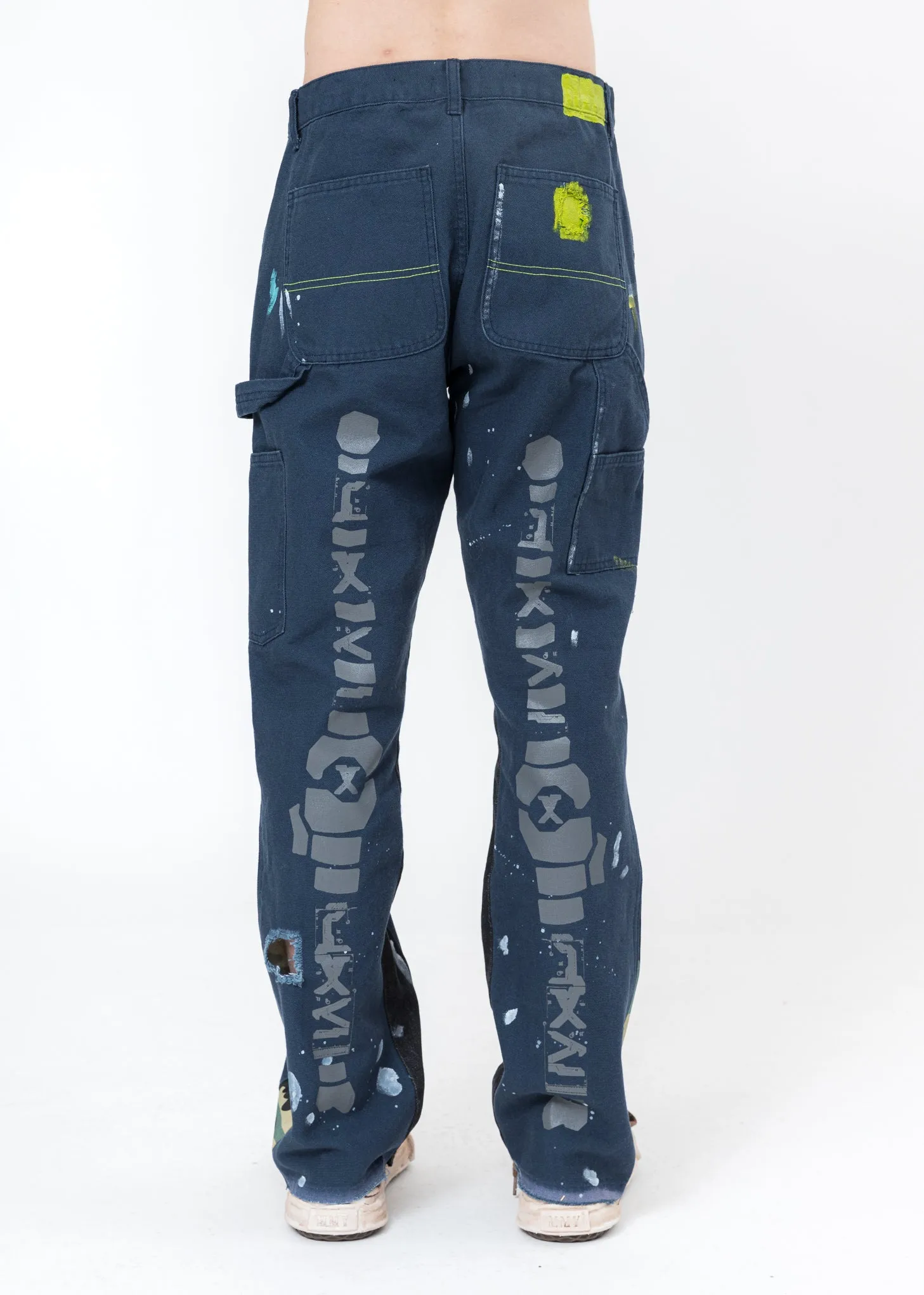 Navy Patchwork Jeans