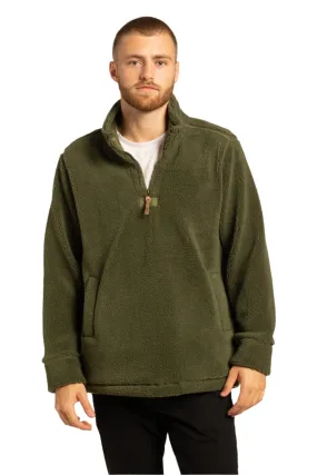 Newtownards 1/4 Top ECO Fleece Pullover in Loden Green