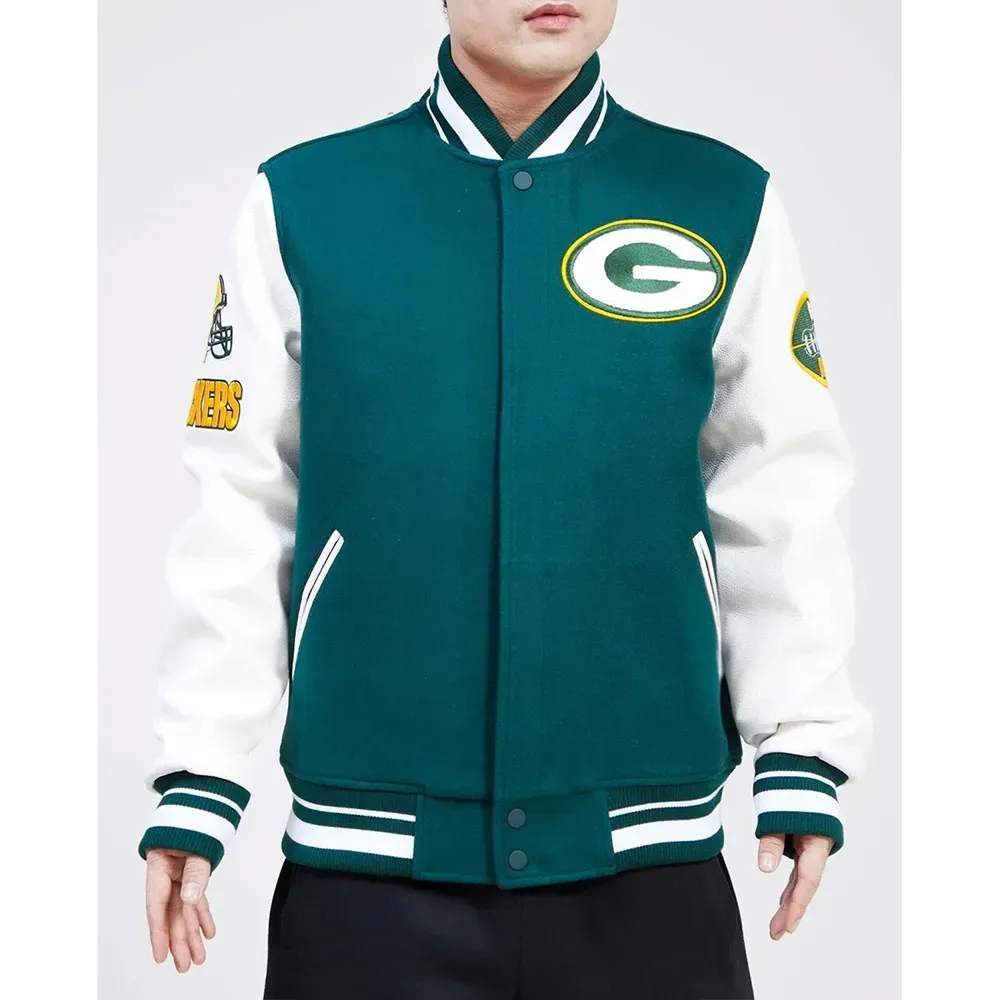 NFL Green Bay Packers Varsity Jacket Men and Women