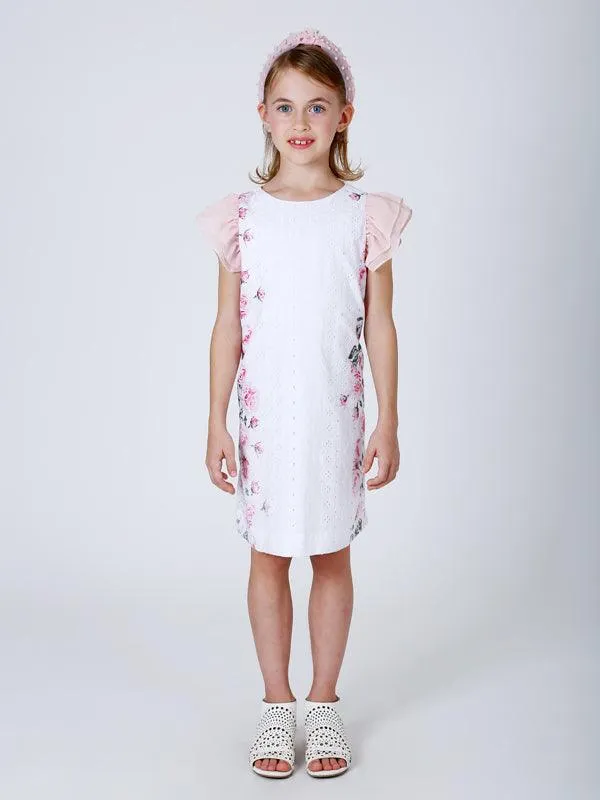 One Friday White  Round Neck Dress