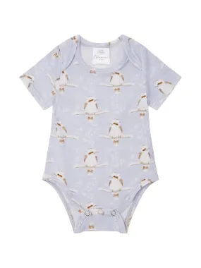 Organic Bodysuit in Kookaburra Blue