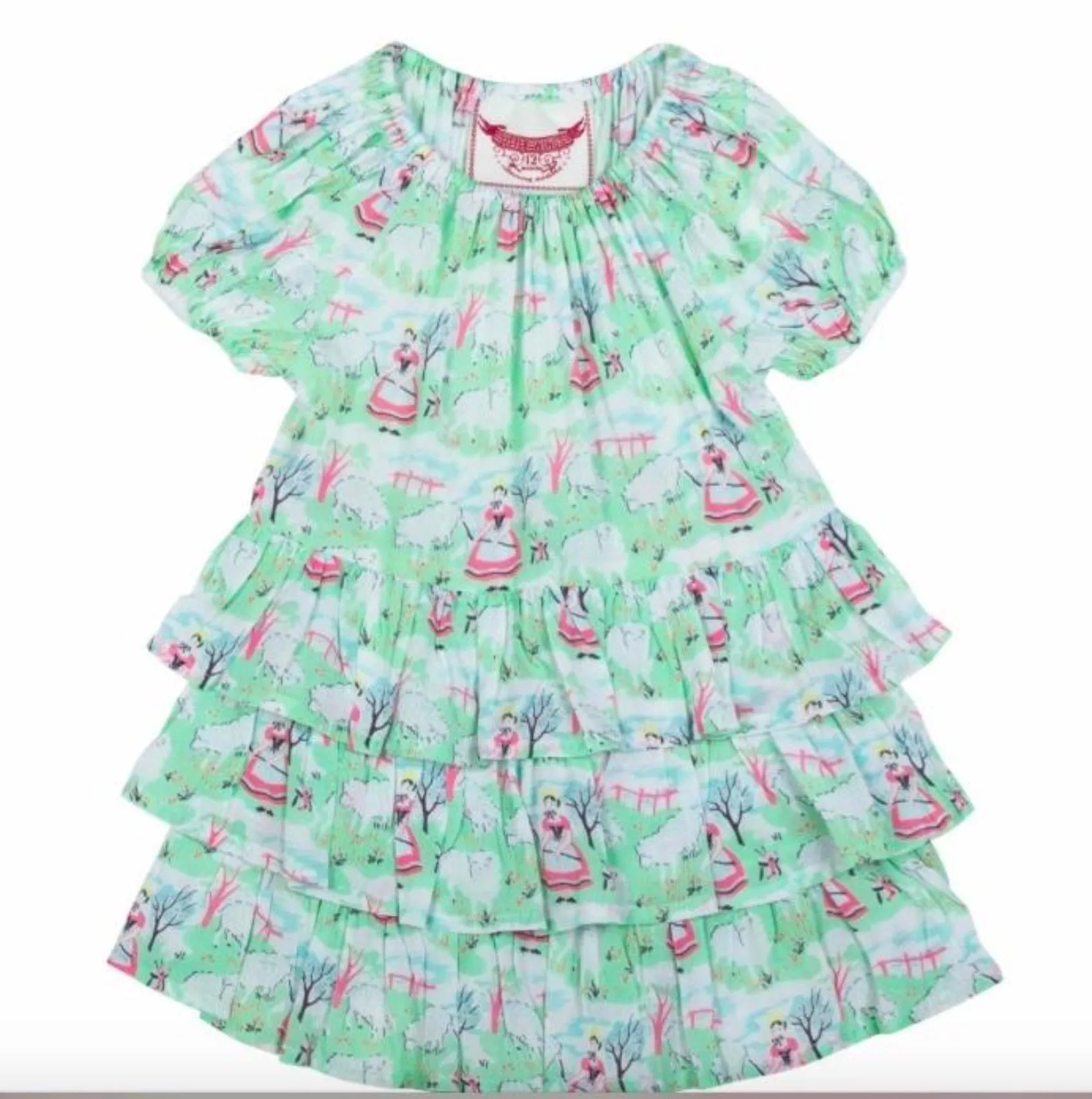Paper Wings Infant Girls Bo Peep Puff Sleeve Dress