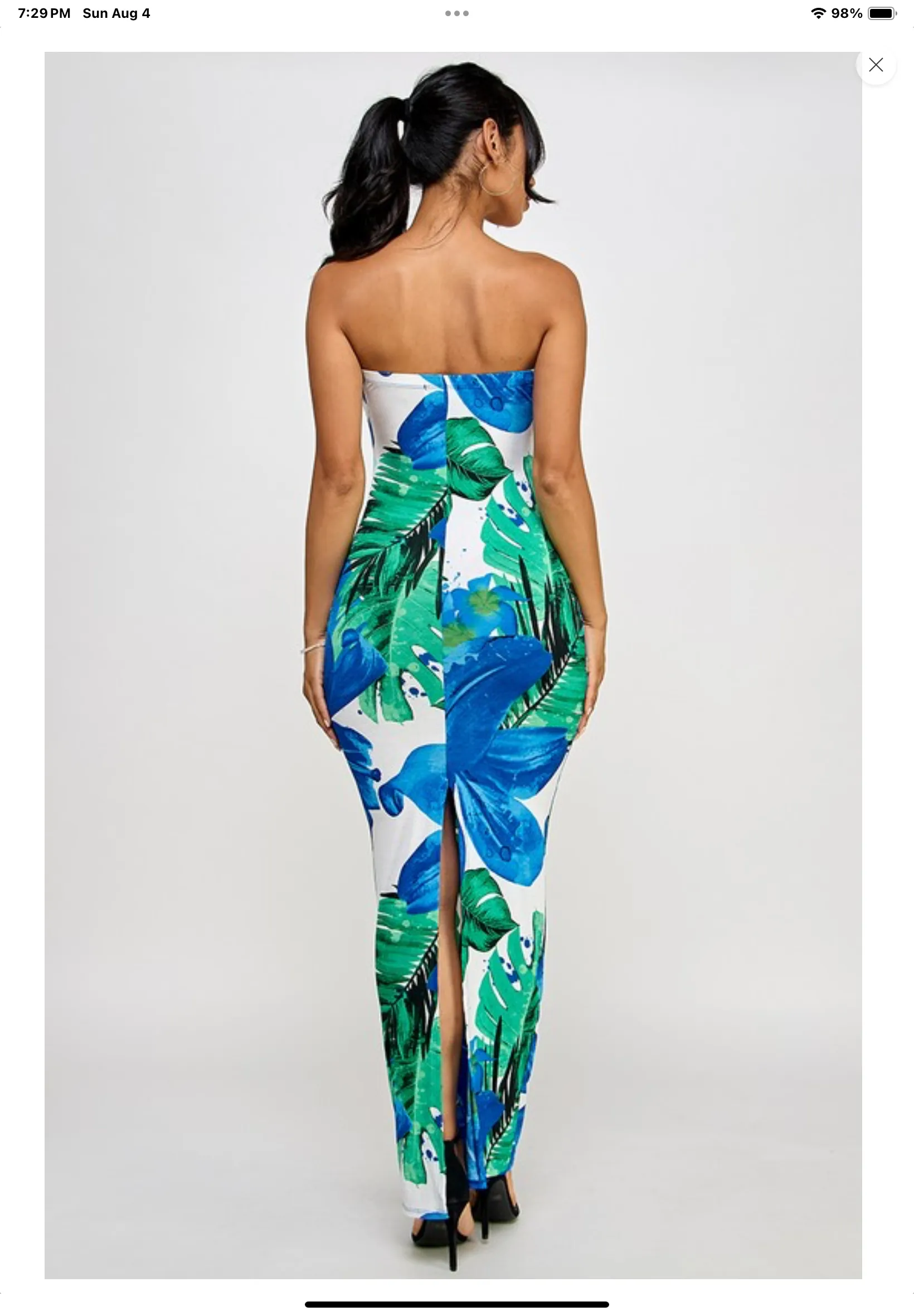 Paradise Escape Maxi Dress- Blue
