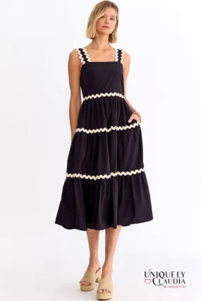Payton Ric-Rac Trim Sleeveless Maxi Dress