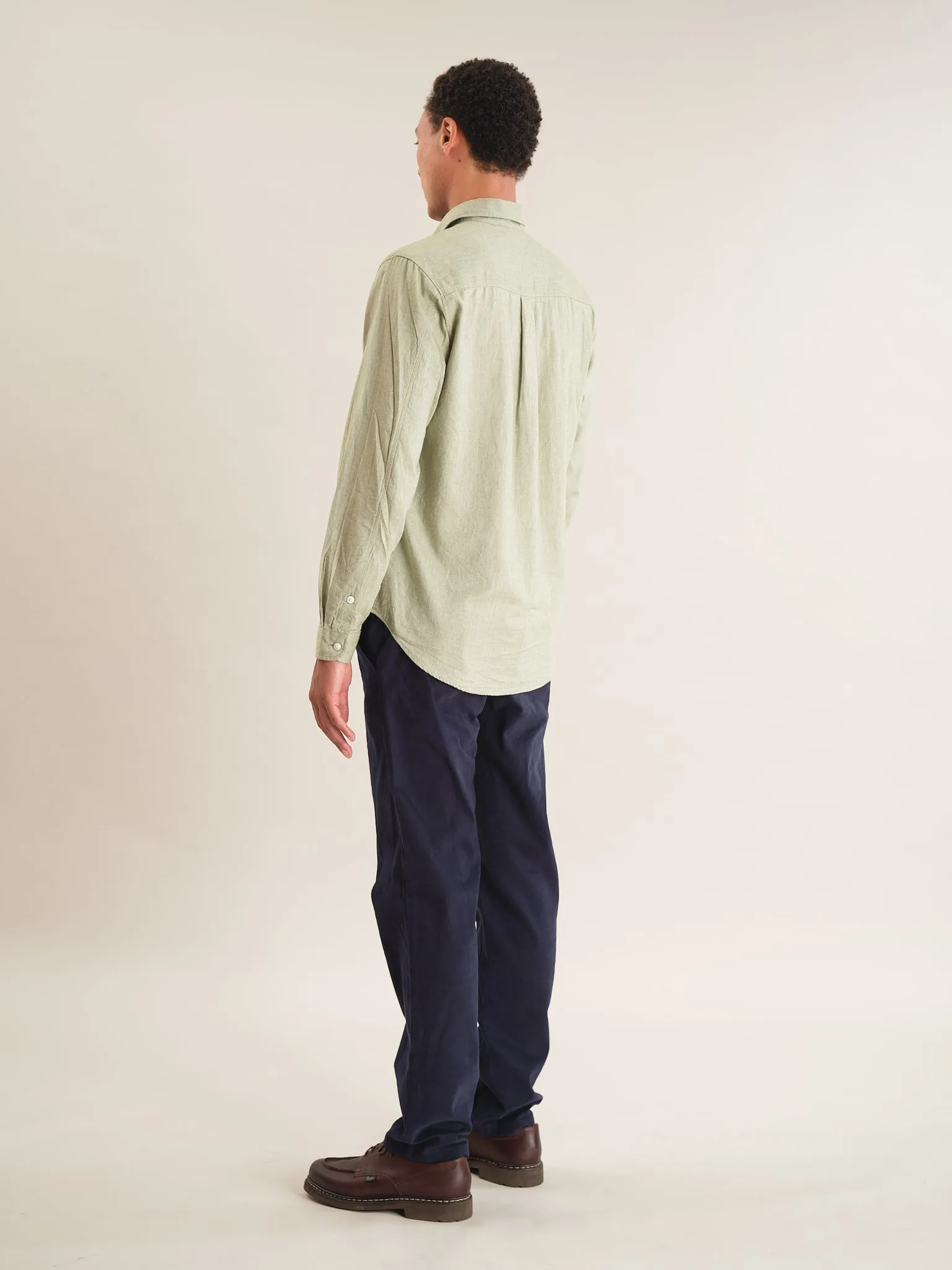 Pistachio Green Cotton Cashmere Shirt