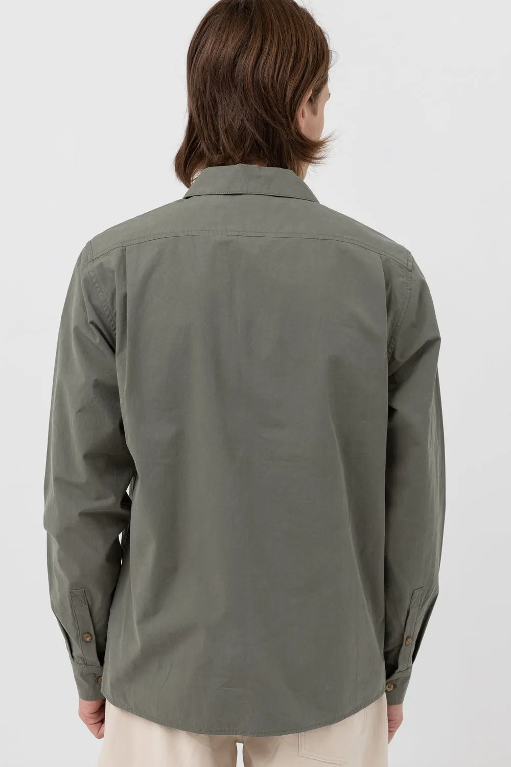 RHYTHM ESSENTIAL LS SHIRT - MOSS