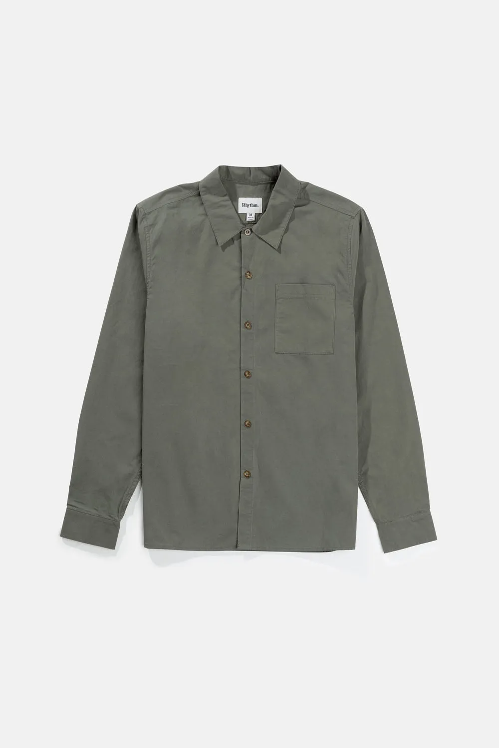 RHYTHM ESSENTIAL LS SHIRT - MOSS