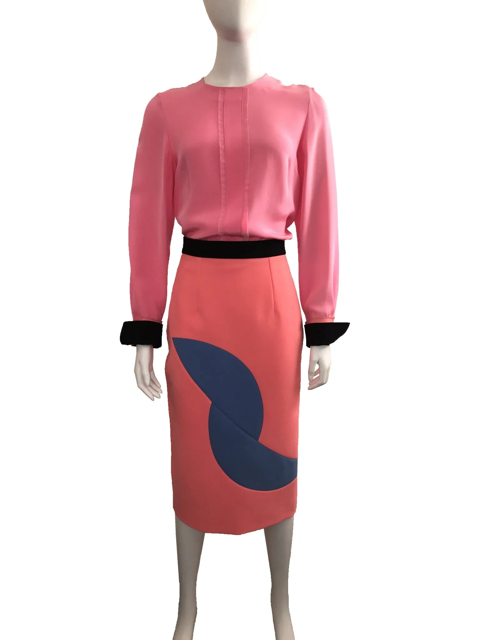 Roksanda 2-Tone Pink Skirt Set