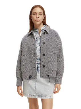 SAS-17088023PLM NAVY&WHITE JACKET