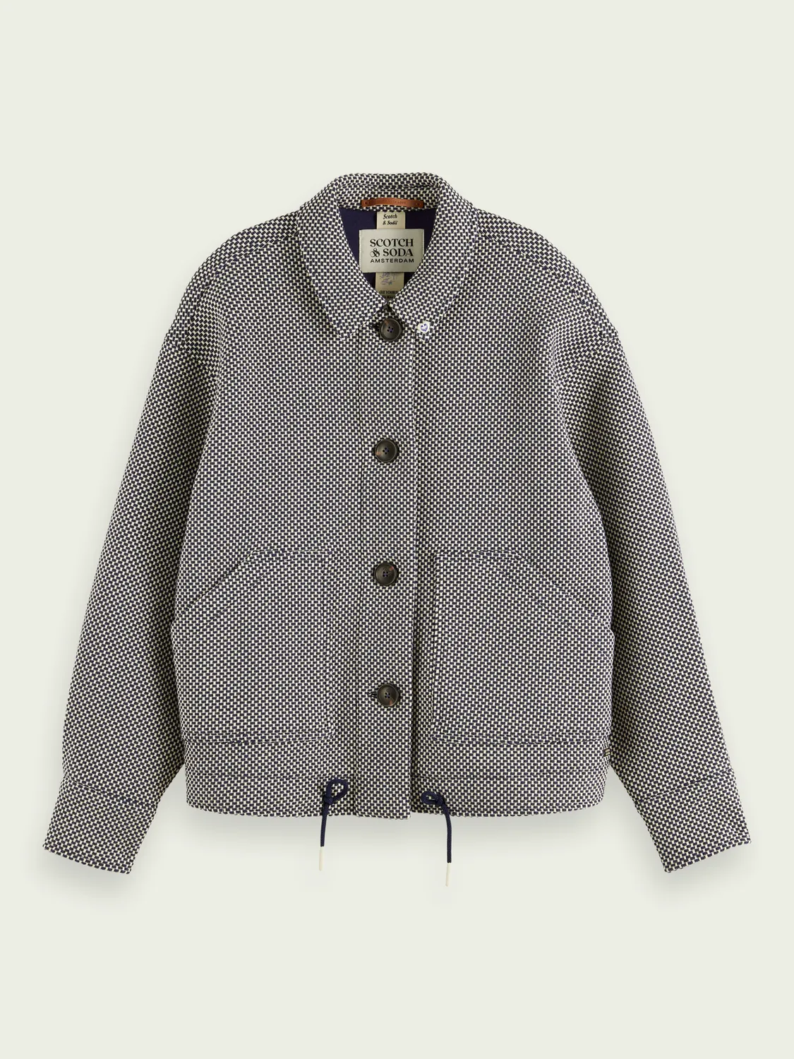 SAS-17088023PLM NAVY&WHITE JACKET