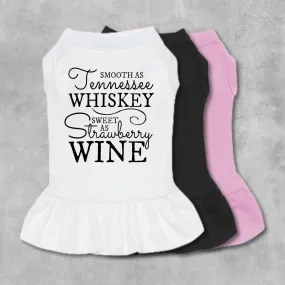 Smooth As Tennessee Whiskey Sweet As Strawberry Wine Pet Dress
