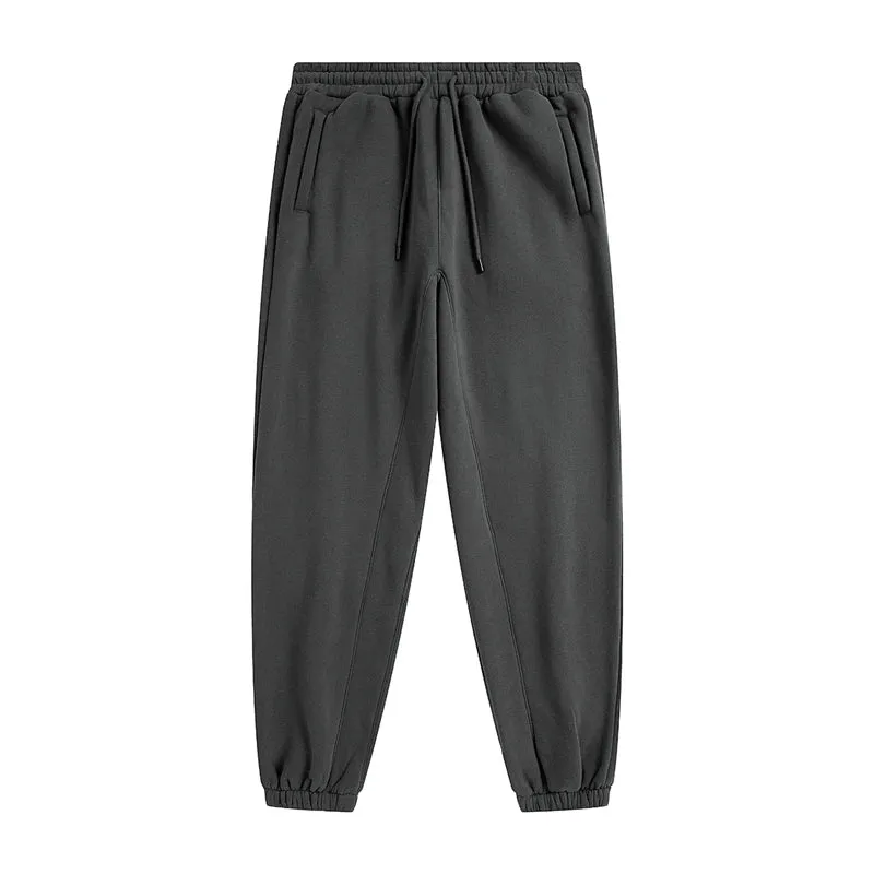 Solid Color Knit Patchwork Sweat Joggers 2.0