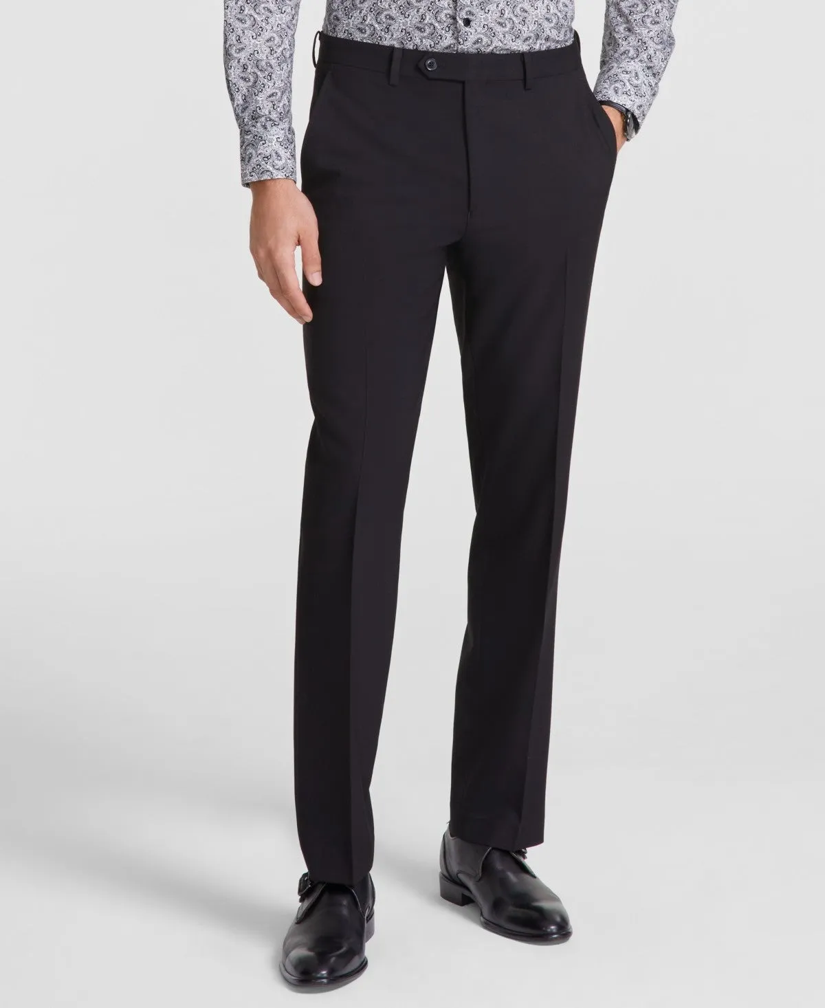 Tallia Mens Classic fit Dress Pants 36 / 32 Black Solid