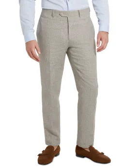 Tallia Mens Slim Fit Houndstooth Dress Suit Pants Tan 30 x 32