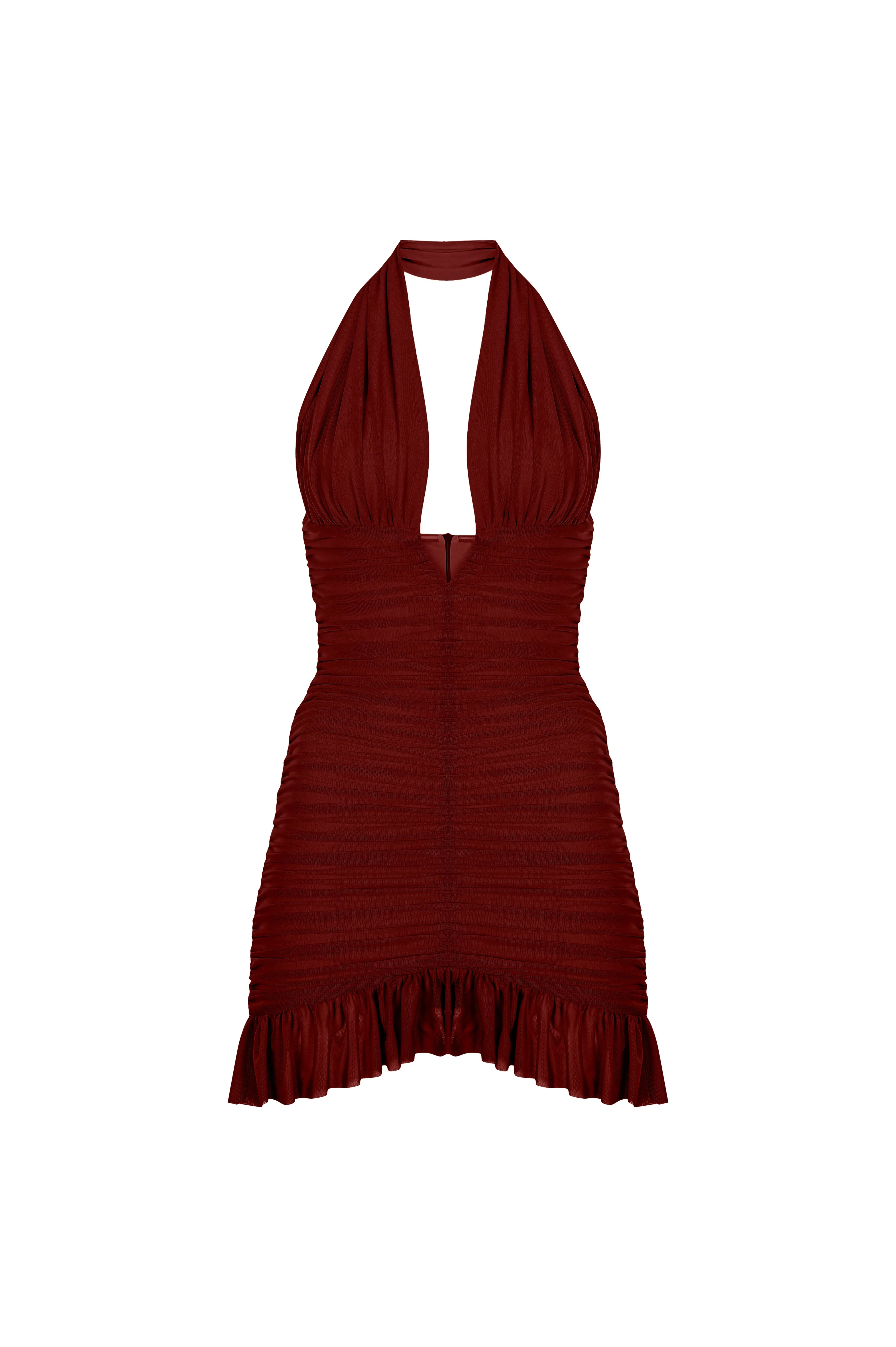 Temptress Tini Dress in Burgundy