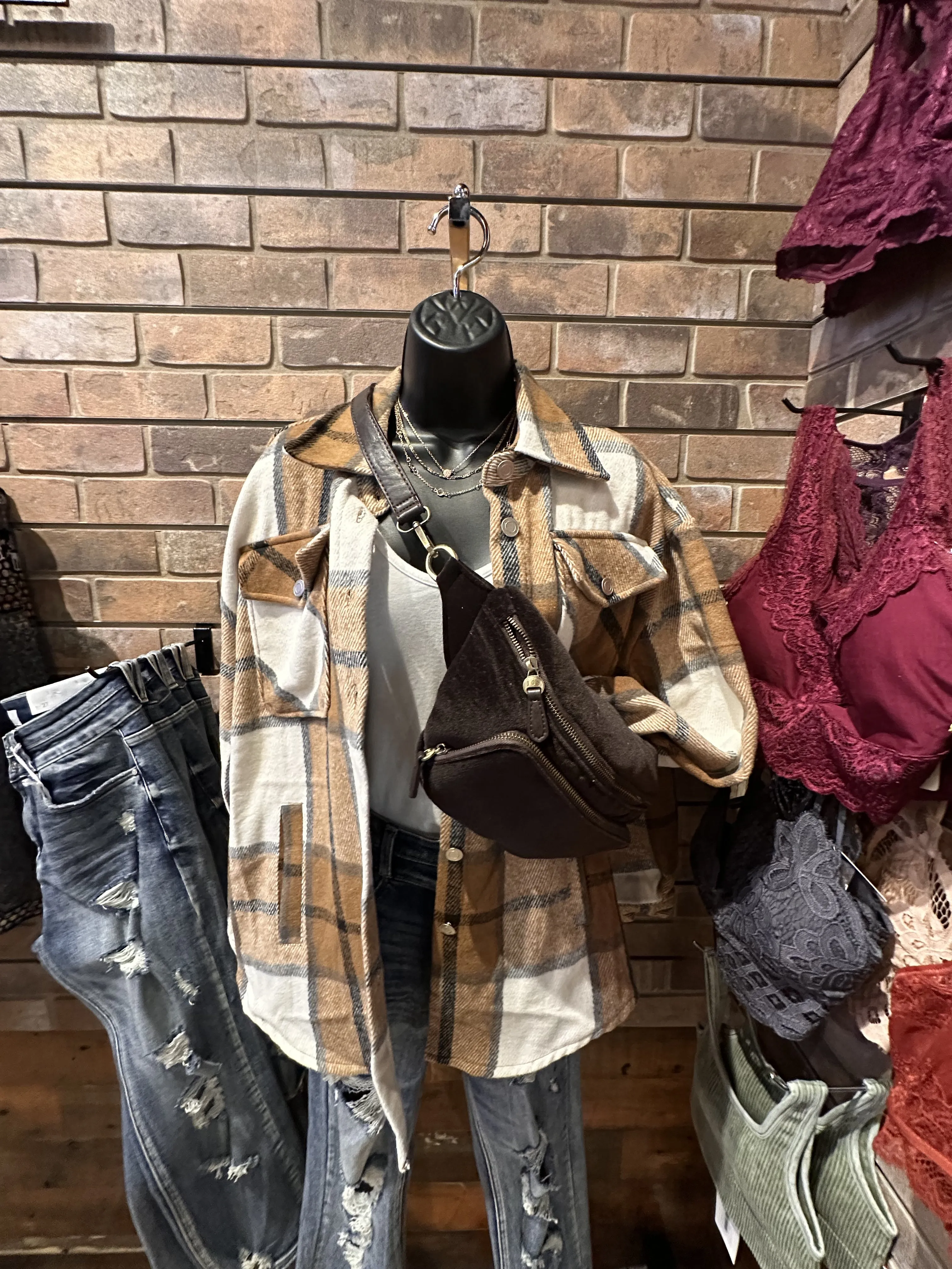 Tessa Oversized Plaid Shacket - Mustard