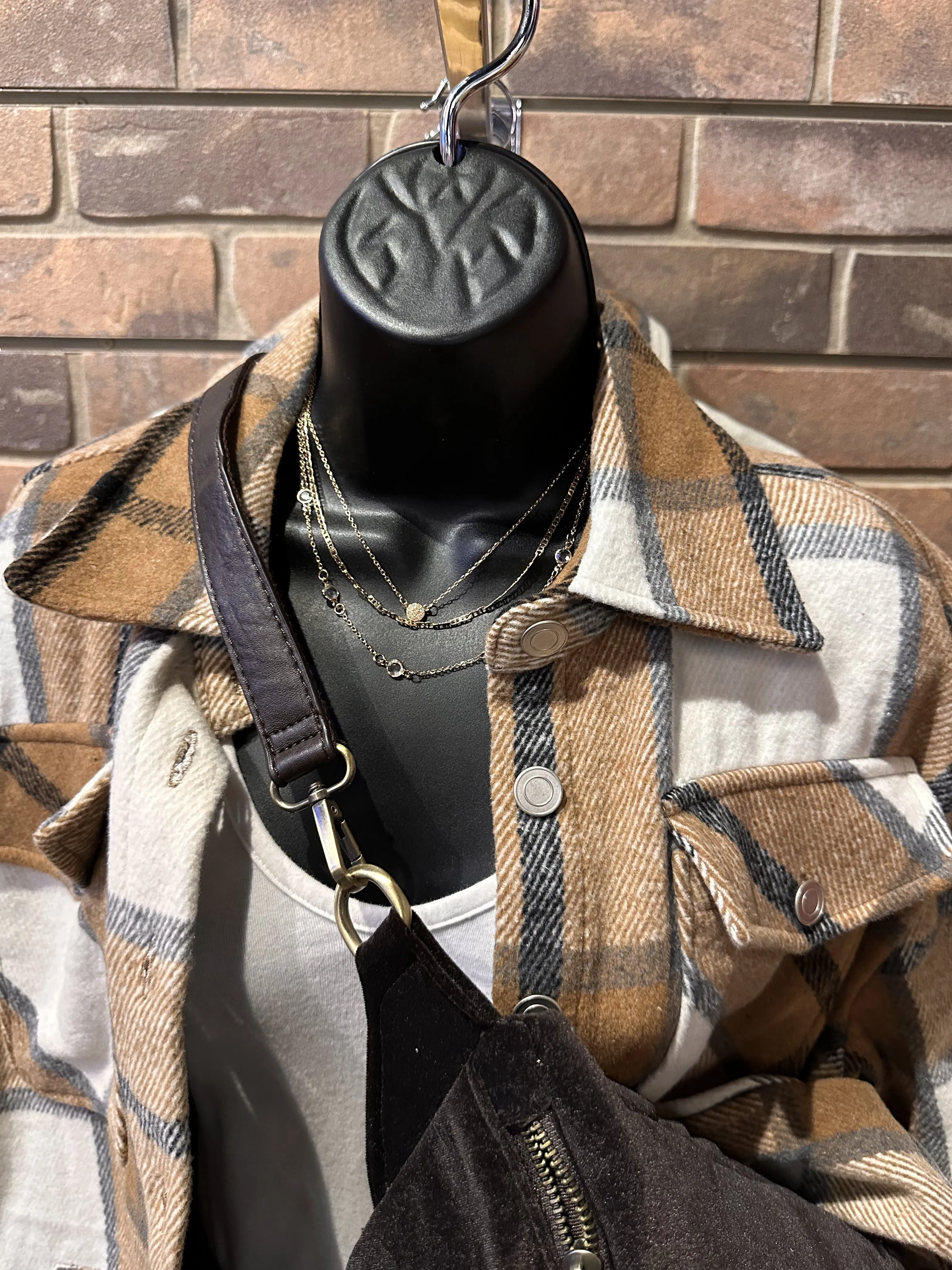 Tessa Oversized Plaid Shacket - Mustard