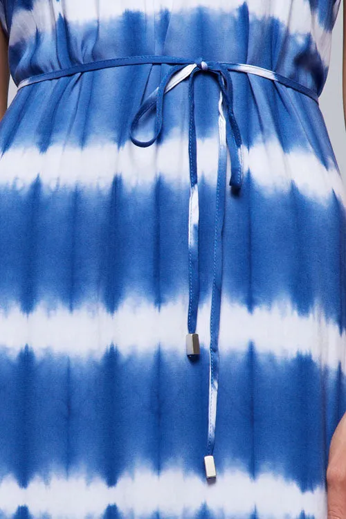 Tie Dye Sleeveless T Back Maxi Dress