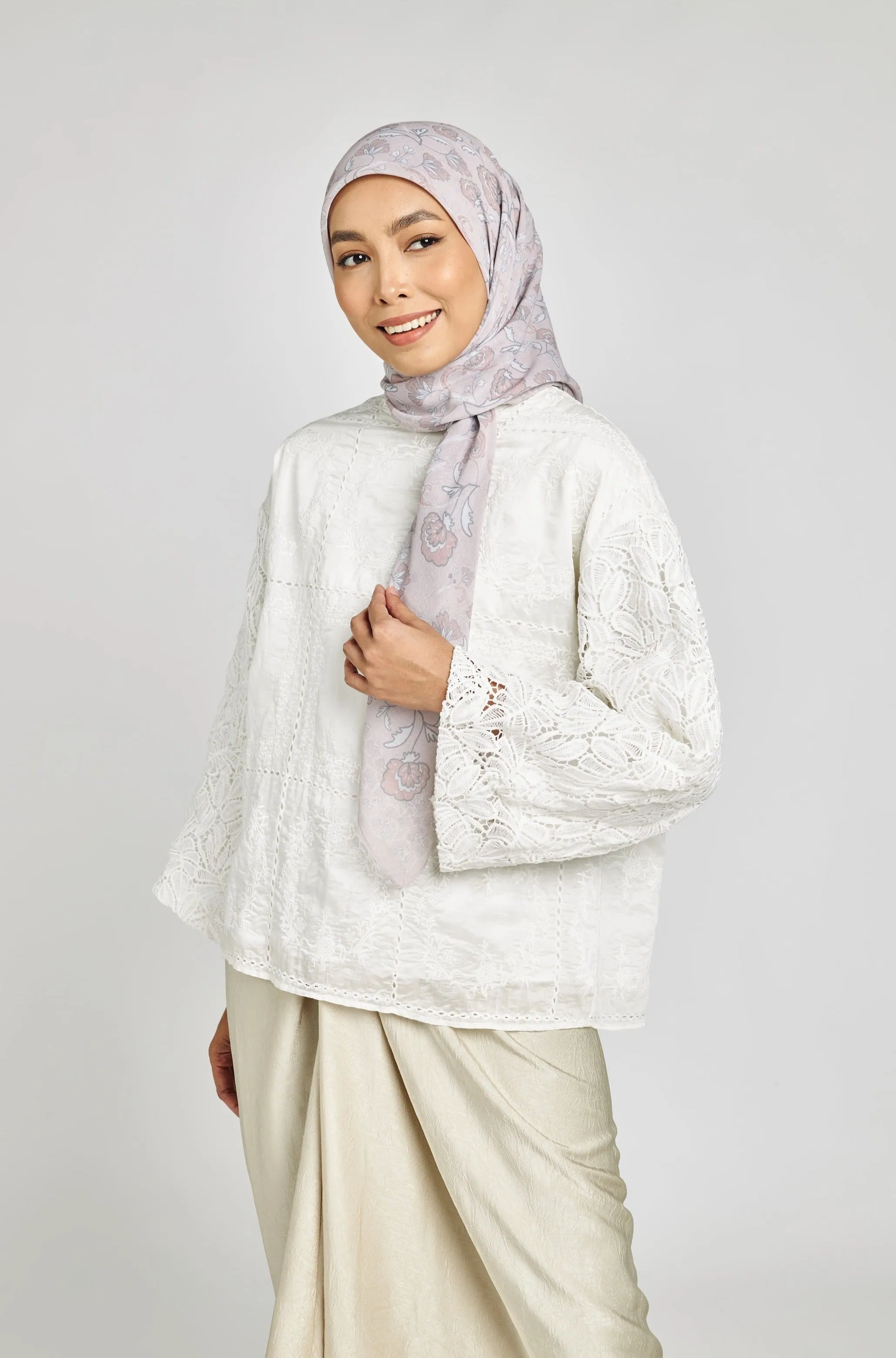 Uma Dusty Pink Square Scarf