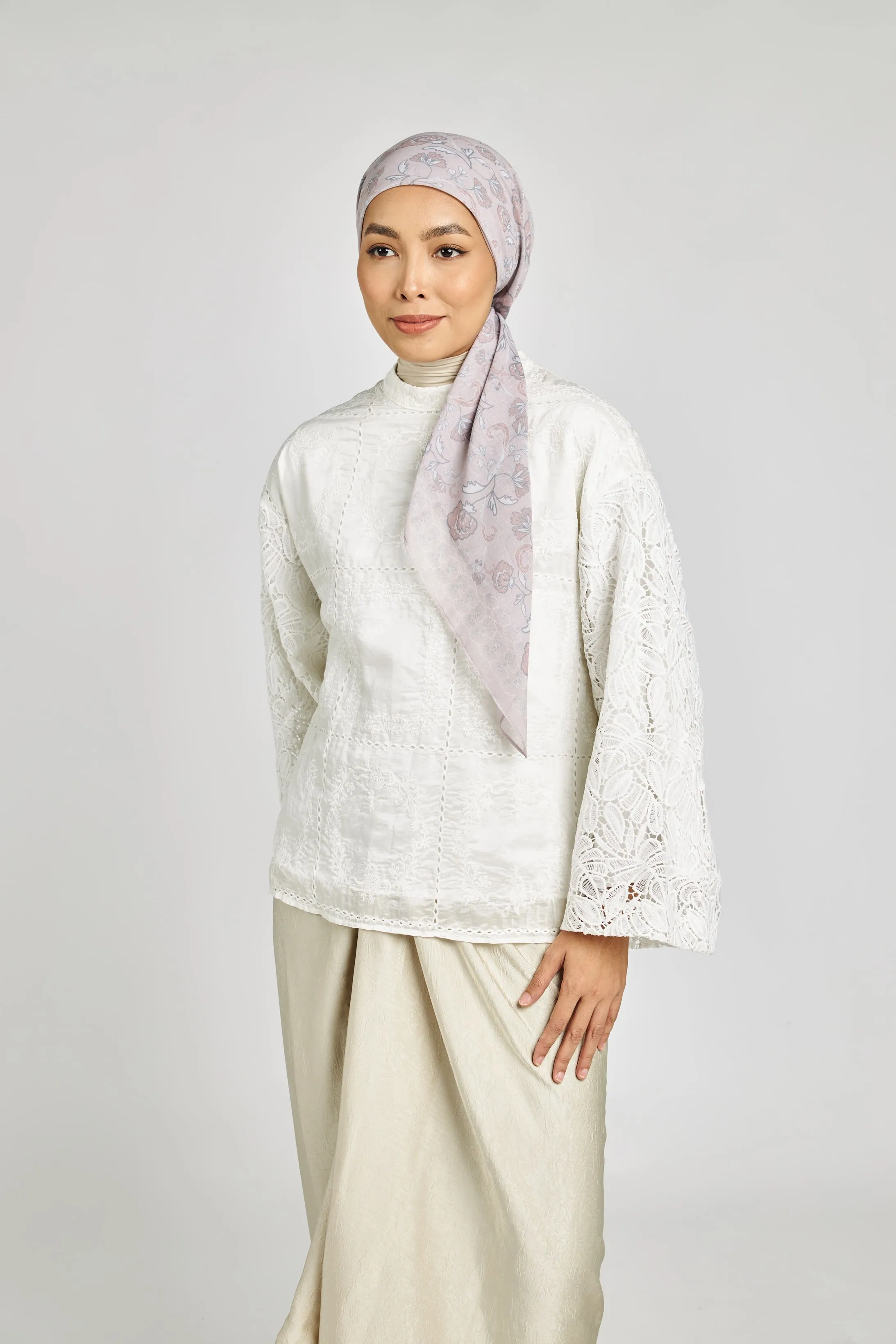 Uma Dusty Pink Square Scarf