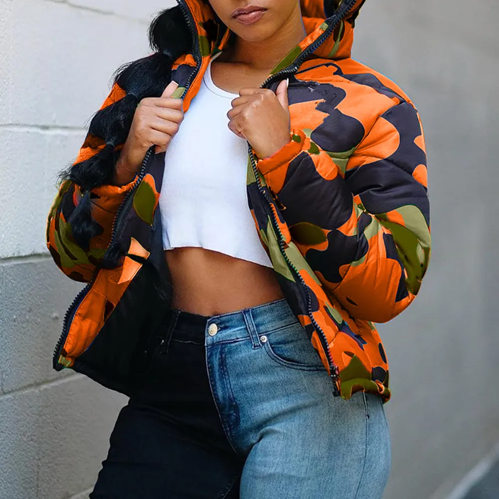 Warm Down Bubble Thick Crop Coat