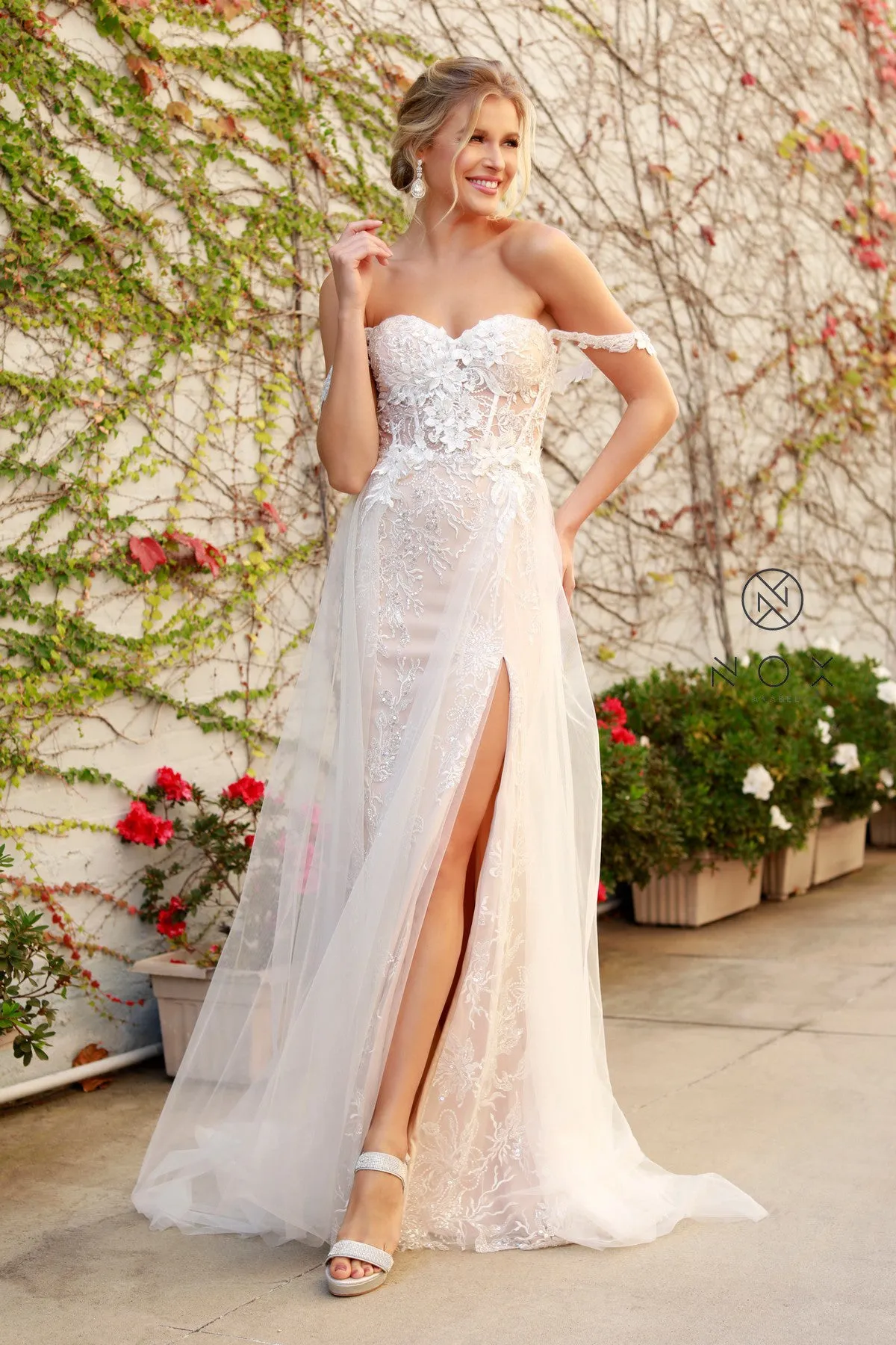 Whimsical Wishes Beaded Wedding Dress: Ivory/Champagne