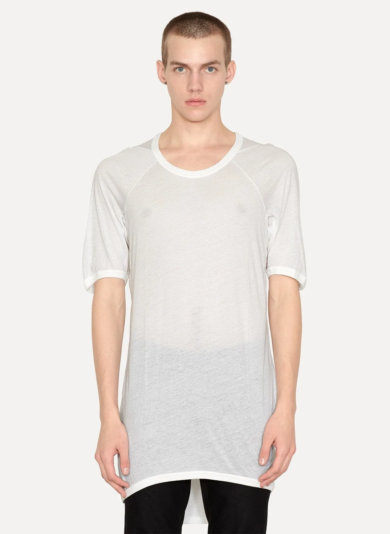 White Cotton Cashmere T-Shirt