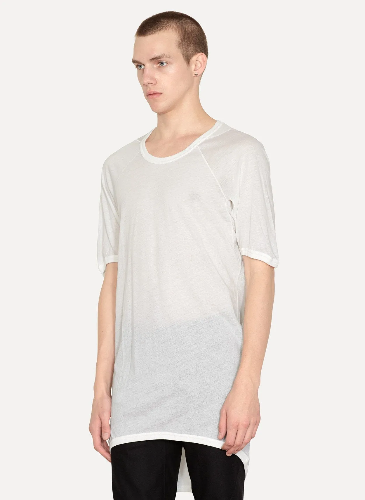 White Cotton Cashmere T-Shirt