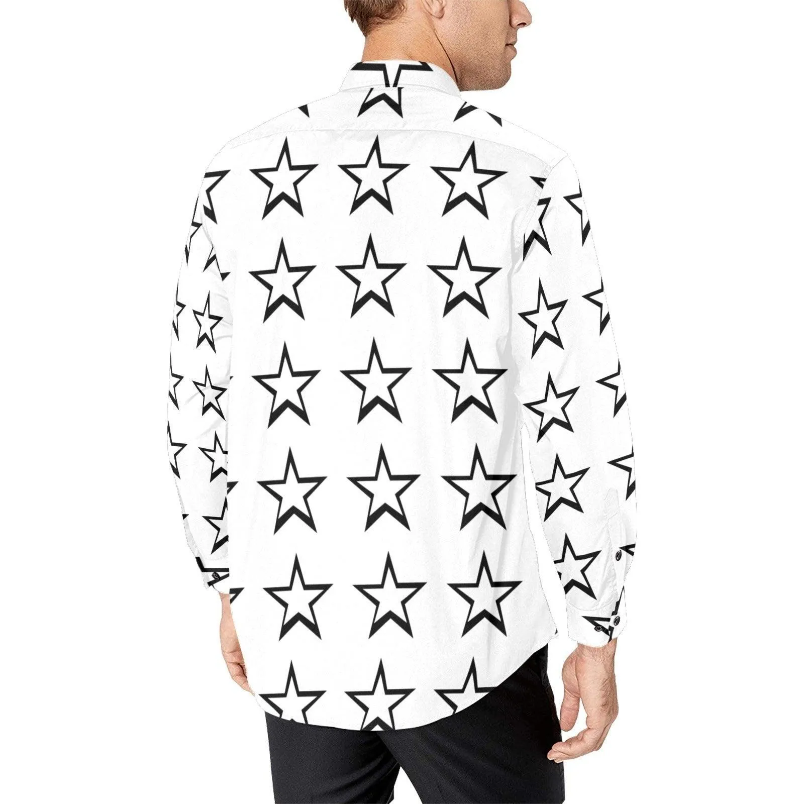 White Shirt Star Print