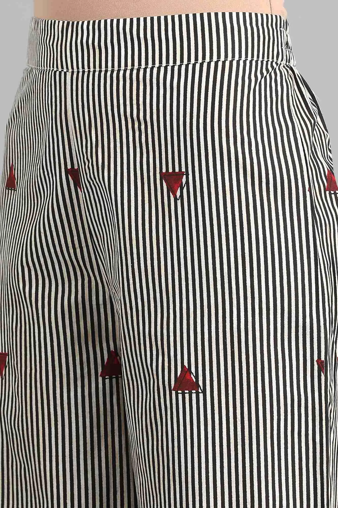 White Striped Pants