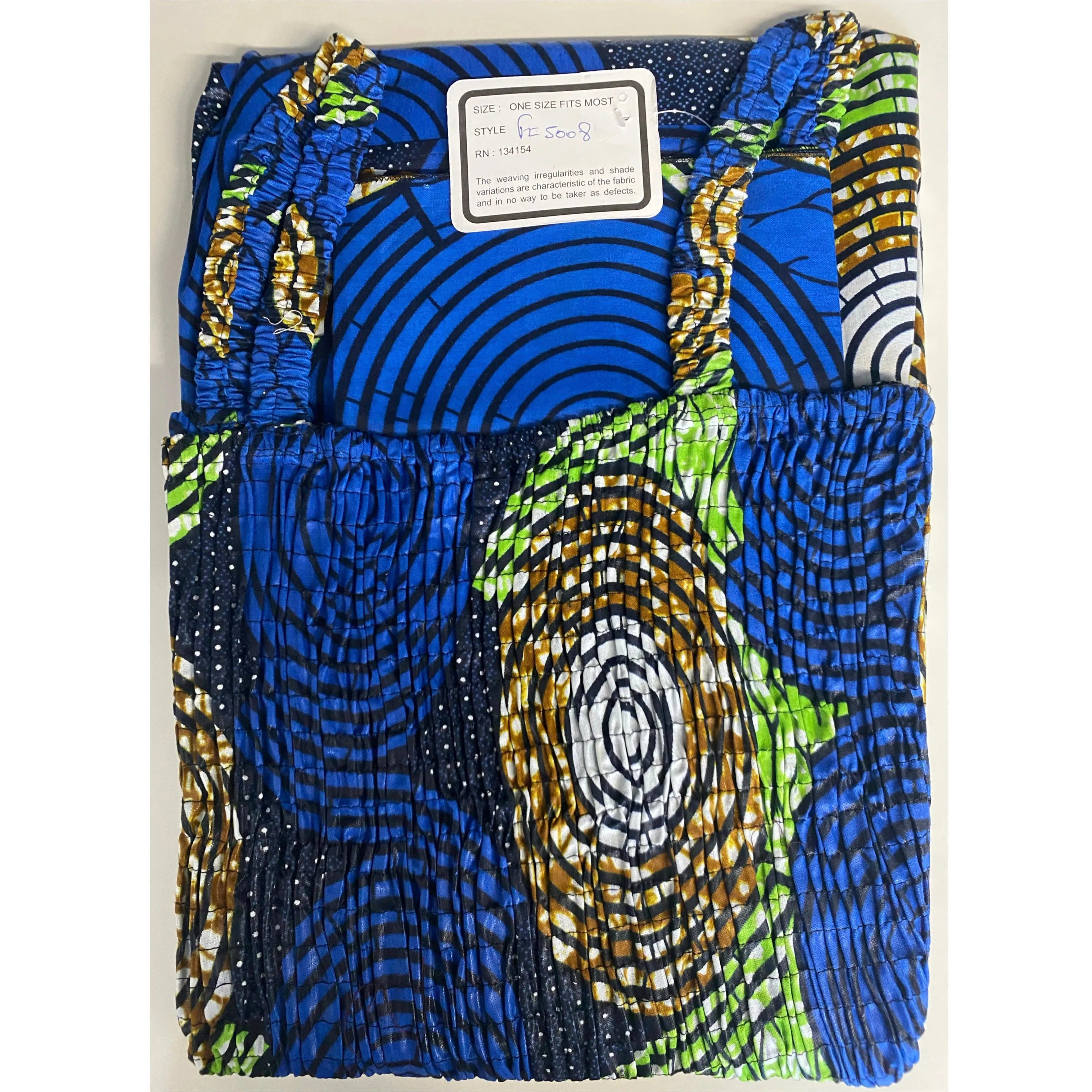 Women's Sleeveless Printed Maxi Dress with Smocking - FI-5008