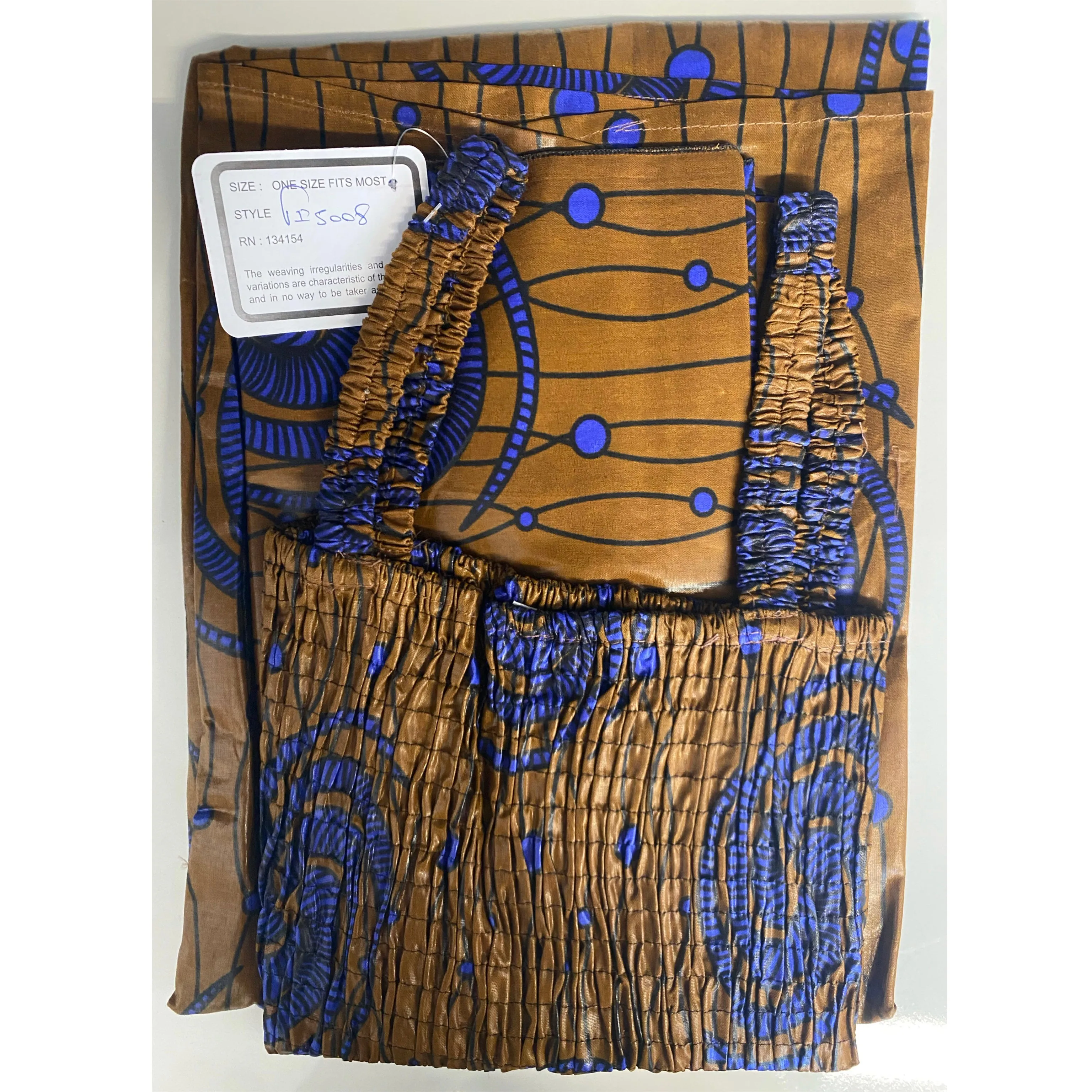 Women's Sleeveless Printed Maxi Dress with Smocking - FI-5008