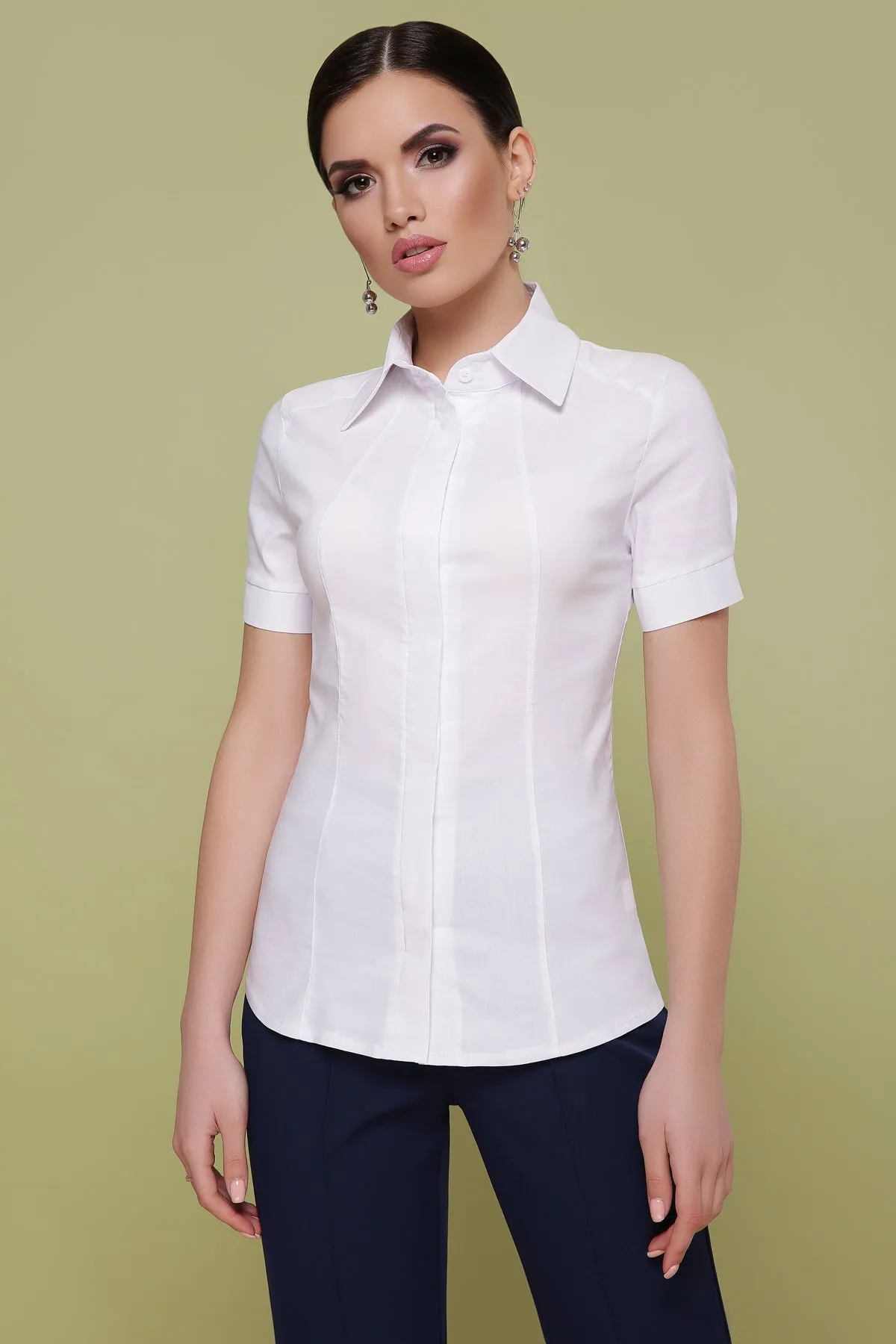 Women's White Short Sleeve Shirt