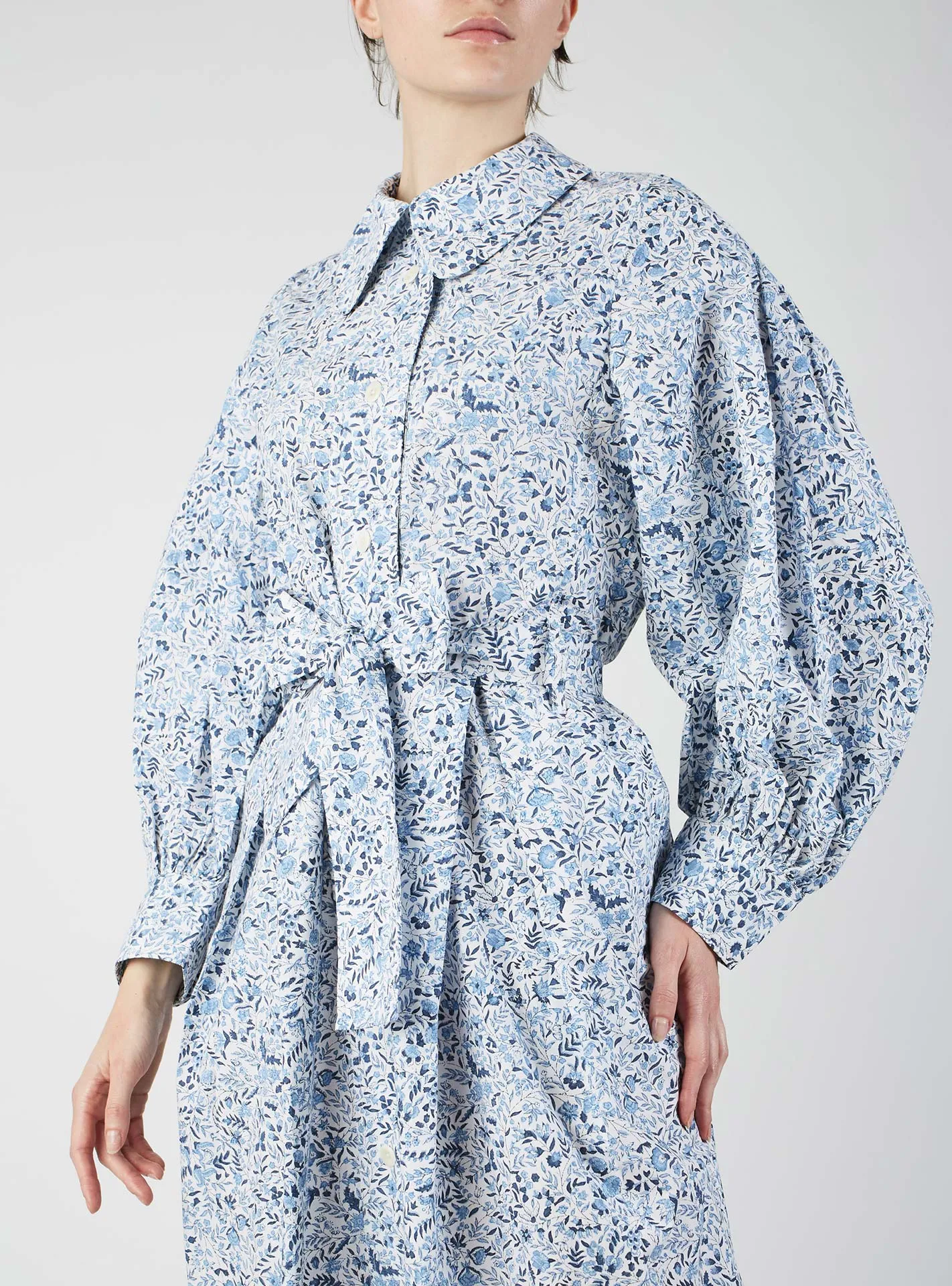 Yvonne Dress - Floral Jaal - Multico Blue & Neel